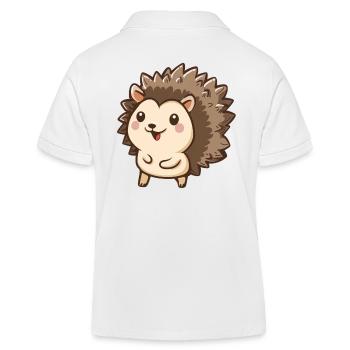 Niedlicher Igel Cartoon Für Tierfreunde - Kinder Organic Poloshirt Mini Sprinter von Stanley/Stella - Weiß - Hinten