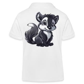 Niedlicher Skunk Mit Großen Augen - Kinder Organic Poloshirt Mini Sprinter von Stanley/Stella - Weiß - Hinten