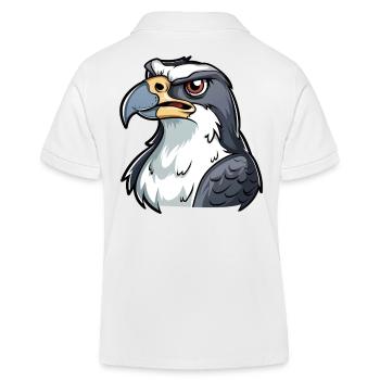 Aigle fier avec un regard fort - Polo enfant bio Stanley/Stella - blanc - Dos