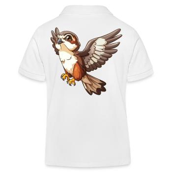 Majestueux faucon volant en vol - Polo enfant bio Stanley/Stella - blanc - Dos