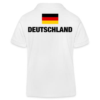Deutschland deutsche Flagge deutsch Fahne Geschenk - Kinder Organic Poloshirt Mini Sprinter von Stanley/Stella - Weiß - Hinten