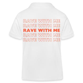 Rave avec moi - Polo enfant bio Stanley/Stella - blanc - Dos