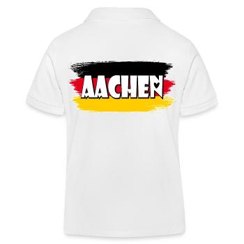 Aachen Deutschland Flagge - Kinder Organic Poloshirt Mini Sprinter von Stanley/Stella - Weiß - Hinten