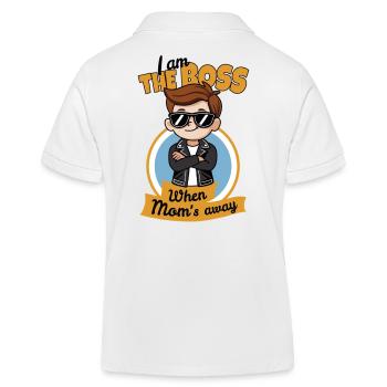 When Mom's away - Kids Organic Polo Shirt by Stanley/Stella - white - Back
