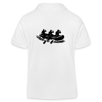 Motif de contour de rafting - Polo enfant bio Stanley/Stella - blanc - Dos