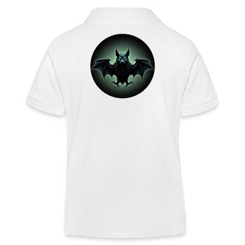 Mystic Bat - Kids Organic Polo Shirt by Stanley/Stella - white - Back