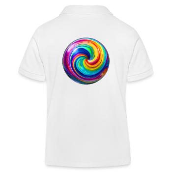Tourbillon magique Marbre - Polo enfant bio Stanley/Stella - blanc - Dos