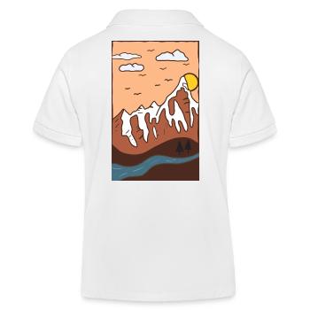 Mountain Landscape Sunset - Kids Organic Polo Shirt by Stanley/Stella - white - Back