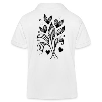 Zweig Ast Herzen - Kinder Organic Poloshirt Mini Sprinter von Stanley/Stella - Weiß - Hinten