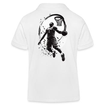 Basketball Dunking Aesthetic Streetwear Design - Kinder Organic Poloshirt Mini Sprinter von Stanley/Stella - Weiß - Hinten