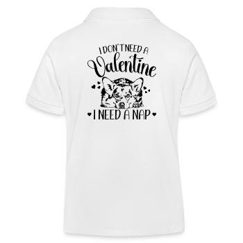 Welsh Corgi Saint-Valentin chiens chien Wilsigns - Polo enfant bio Stanley/Stella - blanc - Dos