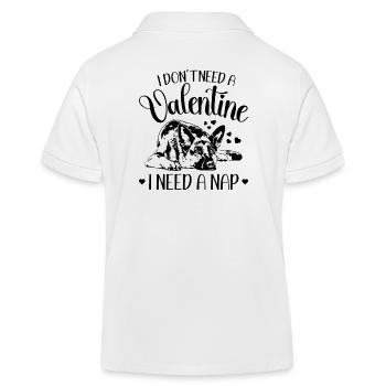 Berger allemand Saint-Valentin chiens Wilsigns - Polo enfant bio Stanley/Stella - blanc - Dos
