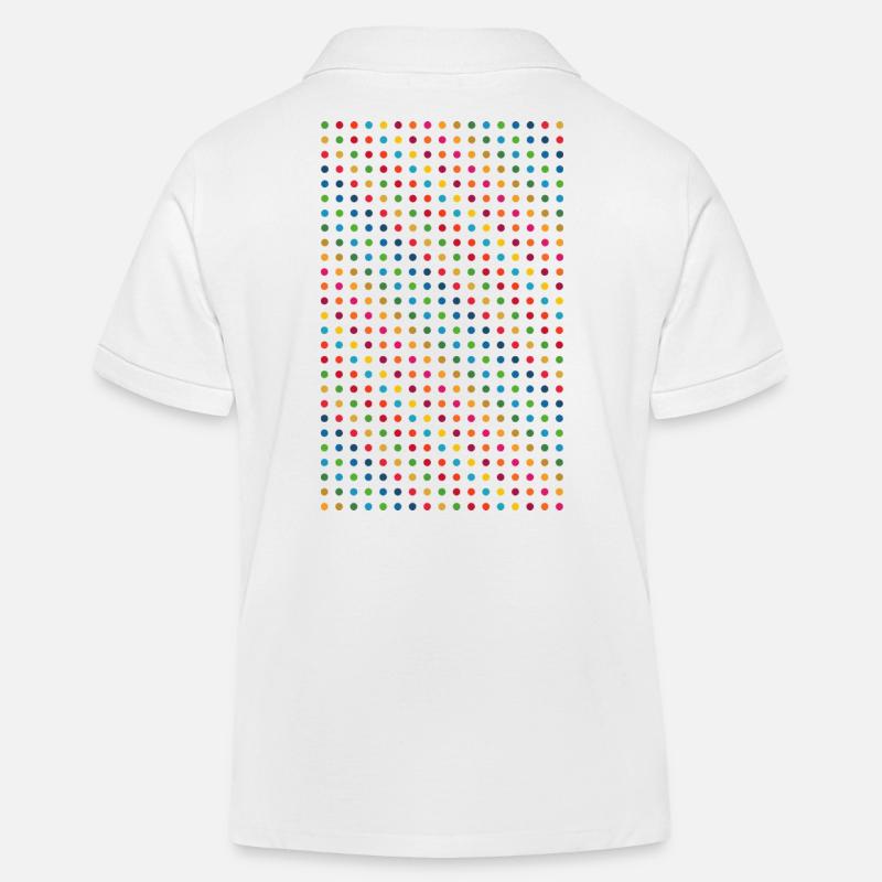 Conception de points colorés - Polo enfant bio Stanley/Stella - blanc