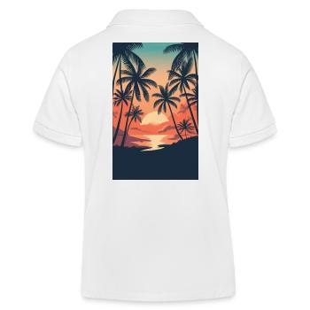 beach palmier mer - Polo enfant bio Stanley/Stella - blanc - Dos