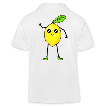 Citron Citron Fruits Fruits Vitamines - Polo enfant bio Stanley/Stella - blanc - Dos