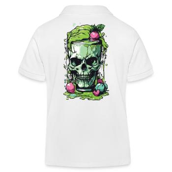 Giftiger Gothic Skull Becher Halloween Design - Kinder Organic Poloshirt Mini Sprinter von Stanley/Stella - Weiß - Hinten