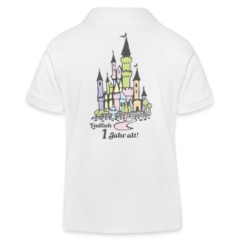 Endlich 1 Jahr alt - Kinder Organic Poloshirt Mini Sprinter von Stanley/Stella - Weiß - Hinten