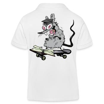 Rat, Érudit, Étudiant, Étudiant, Patineur, Patinage - Polo enfant bio Stanley/Stella - blanc - Dos