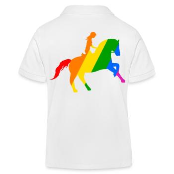 Sport équestre : la liberté en selle - Polo enfant bio Stanley/Stella - blanc - Dos