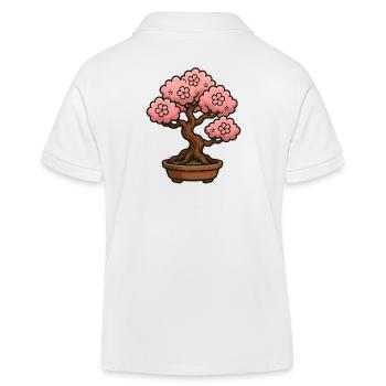 Kirchblüten Bonsai Baum - Kinder Organic Poloshirt Mini Sprinter von Stanley/Stella - Weiß - Hinten