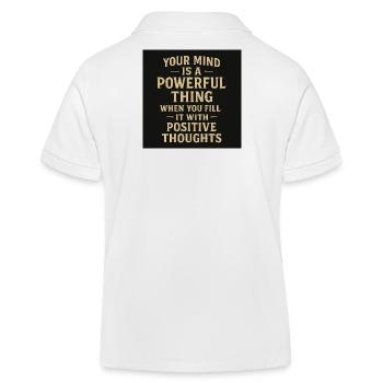 Lemme motivant avec des pensées positives - Polo enfant bio Stanley/Stella - blanc - Dos