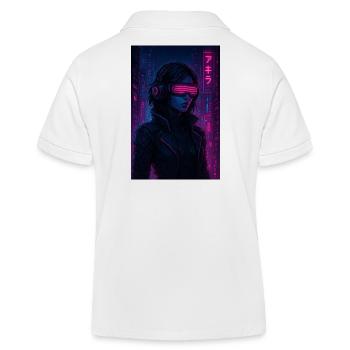 Pilote de néon cyberpunk - Polo enfant bio Stanley/Stella - blanc - Dos
