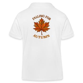 Falling for Autumn - Kids Organic Polo Shirt by Stanley/Stella - white - Back