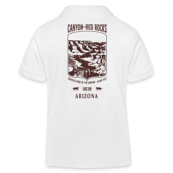 Canyon Red Rocks Arizona braun - Kinder Organic Poloshirt Mini Sprinter von Stanley/Stella - Weiß - Hinten