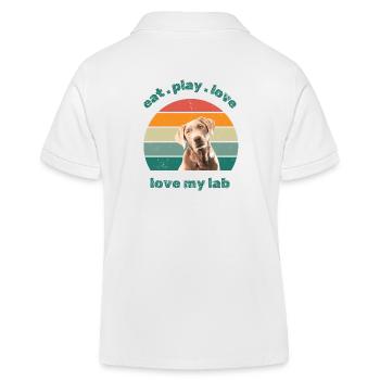 love my lab - Kinder Organic Poloshirt Mini Sprinter von Stanley/Stella - Weiß - Hinten