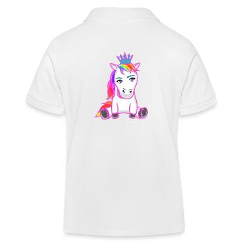 Einhorn Einhörner Fabelwesen Fabeltiere Kind - Kinder Organic Poloshirt Mini Sprinter von Stanley/Stella - Weiß - Hinten