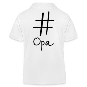 #Opa Hashtag Social Media I Idée cadeau pour grand-père - Polo enfant bio Stanley/Stella - blanc - Dos