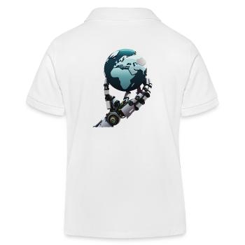 Roboter übernimmt globale Rolle - Kinder Organic Poloshirt Mini Sprinter von Stanley/Stella - Weiß - Hinten