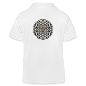 Abstraktes geometrisches Farbmandala 3 - Kinder Organic Poloshirt Mini Sprinter von Stanley/Stella - Weiß - Hinten