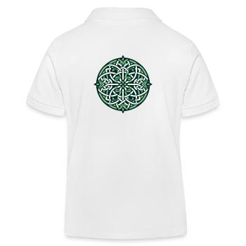 Ewiges keltisches Knotenwerk Mandala Kunst 1 - Kinder Organic Poloshirt Mini Sprinter von Stanley/Stella - Weiß - Hinten