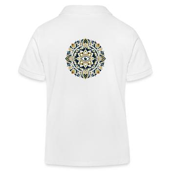 All-Seeing Eye Egyptian Mandala 1 - Kids Organic Polo Shirt by Stanley/Stella - white - Back