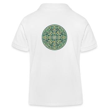 Ewiges keltisches Knotenwerk Mandala Kunst 4 - Kinder Organic Poloshirt Mini Sprinter von Stanley/Stella - Weiß - Hinten