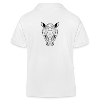 Geometrischer Nashornkopf: Eckiges Kunstwerk - Kinder Organic Poloshirt Mini Sprinter von Stanley/Stella - Weiß - Hinten