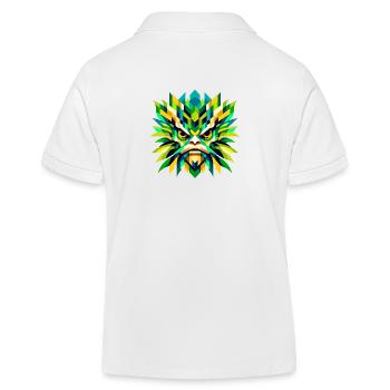 Geometric Kappa: Japanese Mythology Art - Kids Organic Polo Shirt by Stanley/Stella - white - Back