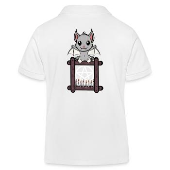 Halloween Fledermaus Geisterstunde Horror - Kinder Organic Poloshirt Mini Sprinter von Stanley/Stella - Weiß - Hinten