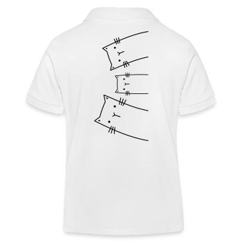 Katze Katzen Kätzchen Familie Geschenkidee - Kinder Organic Poloshirt Mini Sprinter von Stanley/Stella - Weiß - Hinten
