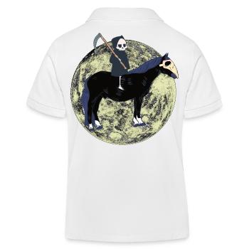 Sensenmann Horror Halloween Mond - Kinder Organic Poloshirt Mini Sprinter von Stanley/Stella - Weiß - Hinten