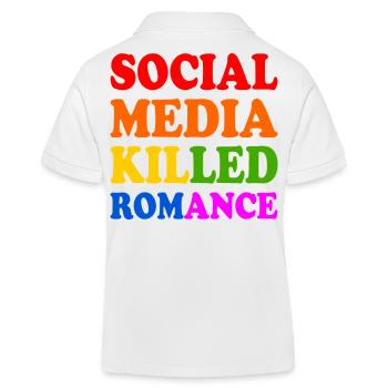 Les médias sociaux ont tué la romance - Polo enfant bio Stanley/Stella - blanc - Dos