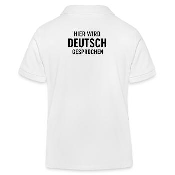 Hier Wird Deutsch Gesprochen - Kinder Organic Poloshirt Mini Sprinter von Stanley/Stella - Weiß - Hinten