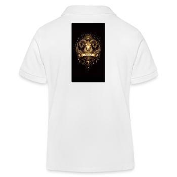 Golden Zodiac Collection – Aries Astrology Gold - Kinder Organic Poloshirt Mini Sprinter von Stanley/Stella - Weiß - Hinten