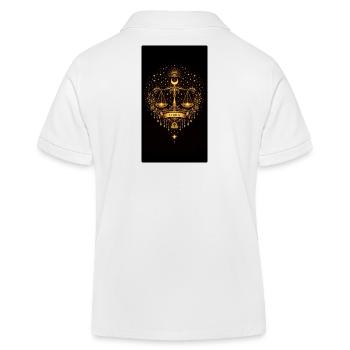 Golden Zodiac Collection – Libra Astrology Gold - Kinder Organic Poloshirt Mini Sprinter von Stanley/Stella - Weiß - Hinten