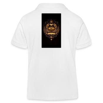 Golden Zodiac Collection – Cancer Astrology Gold - Kinder Organic Poloshirt Mini Sprinter von Stanley/Stella - Weiß - Hinten