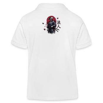 Schattensamurai im Herbstrot - Kinder Organic Poloshirt Mini Sprinter von Stanley/Stella - Weiß - Hinten