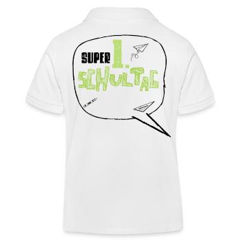 Erster Schultag Einschulung - Kinder Organic Poloshirt Mini Sprinter von Stanley/Stella - Weiß - Hinten