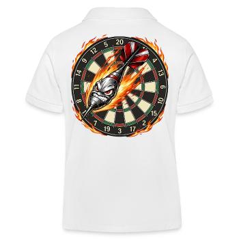 Flammenpfeil trifft Dartboard - Kinder Organic Poloshirt Mini Sprinter von Stanley/Stella - Weiß - Hinten