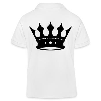 Couronnes Royale Majesté Roi roi royal trône - Polo enfant bio Stanley/Stella - blanc - Dos
